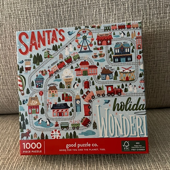galison Games Galison Good Puzzle Santas 00 Piece Puzzle Poshmark